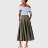 Cotton pleated maxi skirt Cotton pleated maxi skirt