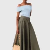 Cotton pleated maxi skirt Cotton pleated maxi skirt