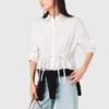 Cotton shirt with rhinestones Cotton shirt with rhinestones