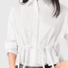 Cotton shirt with rhinestones Cotton shirt with rhinestones