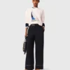 Cotton trousers with leather belt Cotton trousers with leather belt