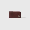 Crackled leather cardholder