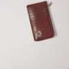 Crackled leather cardholder