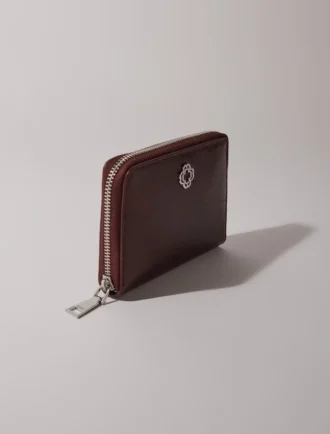 Crackled leather wallet