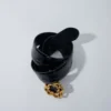 Croc-effect leather double M belt