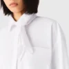 Crochet collar shirt