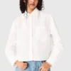 Crochet collar shirt