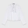 Crochet collar shirt