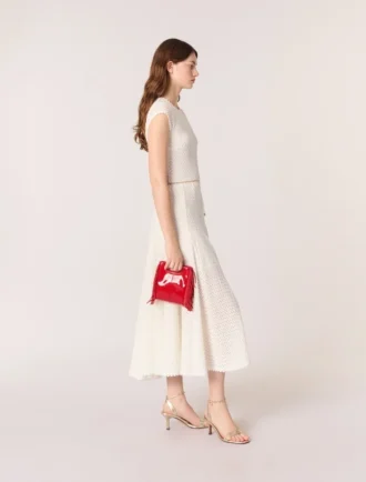 Crochet-knit maxi dress