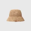 Crochet raffia bucket hat