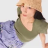 Crochet raffia bucket hat