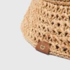 Crochet raffia bucket hat