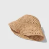 Crochet raffia bucket hat