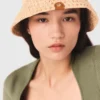 Crochet raffia bucket hat