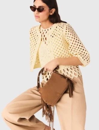 Crochet Rhinestone Cardigan