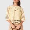 Crochet Rhinestone Cardigan