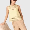 Crochet rhinestone top