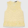 Crochet rhinestone top