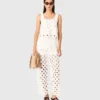 Crochet trousers with mirrors