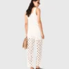 Crochet trousers with mirrors
