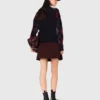 Cropped argyle pattern cardigan Cropped argyle pattern cardigan