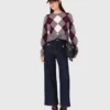 Cropped argyle pattern sweater Cropped argyle pattern sweater