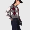 Cropped argyle pattern sweater Cropped argyle pattern sweater