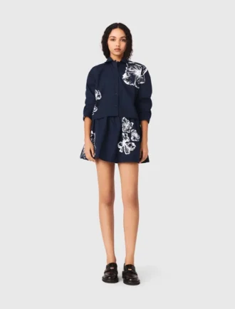 Cropped cotton shirt