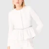 Cropped jacket with jewelled belt Cropped jacket with jewelled belt