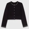 Cropped jewellery detail cardigan Cropped jewellery detail cardigan