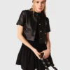 Cropped leather jacket Cropped leather jacket