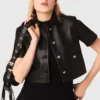 Cropped leather jacket Cropped leather jacket