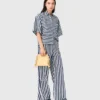 Cropped linen-blend shirt Cropped linen-blend shirt