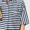Cropped linen-blend shirt Cropped linen-blend shirt