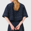 Cropped shirt with studs Cropped shirt with studs