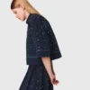 Cropped shirt with studs Cropped shirt with studs