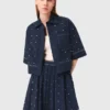 Cropped shirt with studs Cropped shirt with studs