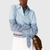 Cropped sweater with rhinestones Cropped sweater with rhinestones