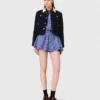 Cropped tweed jacket, removable collar Cropped tweed jacket, removable collar