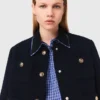 Cropped tweed jacket, removable collar Cropped tweed jacket, removable collar