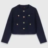 Cropped tweed jacket, removable collar Cropped tweed jacket, removable collar