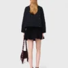 Cropped velvet collar jacket Cropped velvet collar jacket