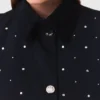 Cropped velvet collar jacket Cropped velvet collar jacket