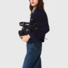 Cropped velvet jacket Cropped velvet jacket