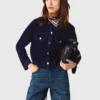 Cropped velvet jacket Cropped velvet jacket