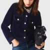 Cropped velvet jacket Cropped velvet jacket