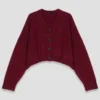 Cropped wool-blend cardigan Cropped wool-blend cardigan