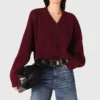 Cropped wool-blend cardigan Cropped wool-blend cardigan