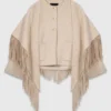 Cropped wool coat with removable scarf Cropped wool coat with removable scarf