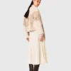 Cropped wool coat with removable scarf Cropped wool coat with removable scarf